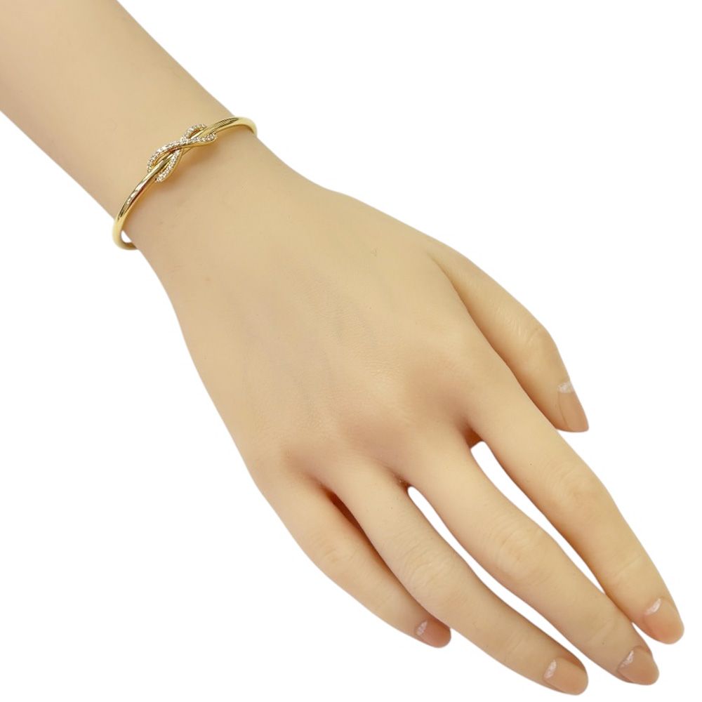 ティファニー インフィニティ カフ バングル 18金 K 18イエローゴールド ダイヤモンド レディース TIFFANY-Co.