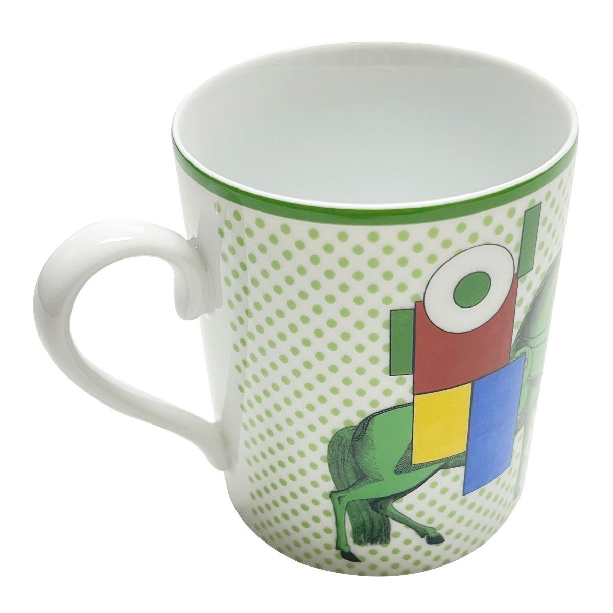 エルメス 食器 マグ HERMES 059331 P No.3 マグカップ 300 ml CAVALIER EN FORMES カヴァリエ アン フォルム グリーン系マルチ