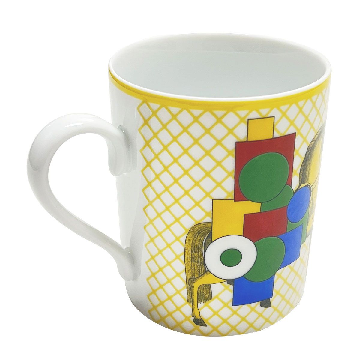 エルメス 食器 マグ HERMES 059231 P No 2 マグカップ 300 ml CAVALIER EN FORMES カヴァリエ アン フォルム イエロー系マルチ