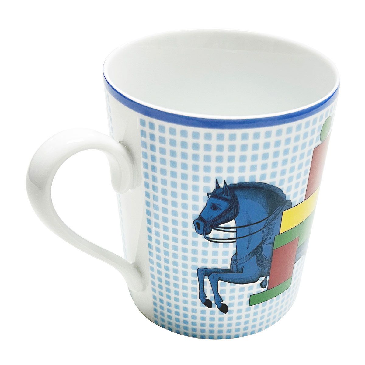 エルメス 食器 マグ HERMES 059131 P No 1 マグカップ 300 ml CAVALIER EN FORMES カヴァリエ アン フォルム ブルー系マルチ
