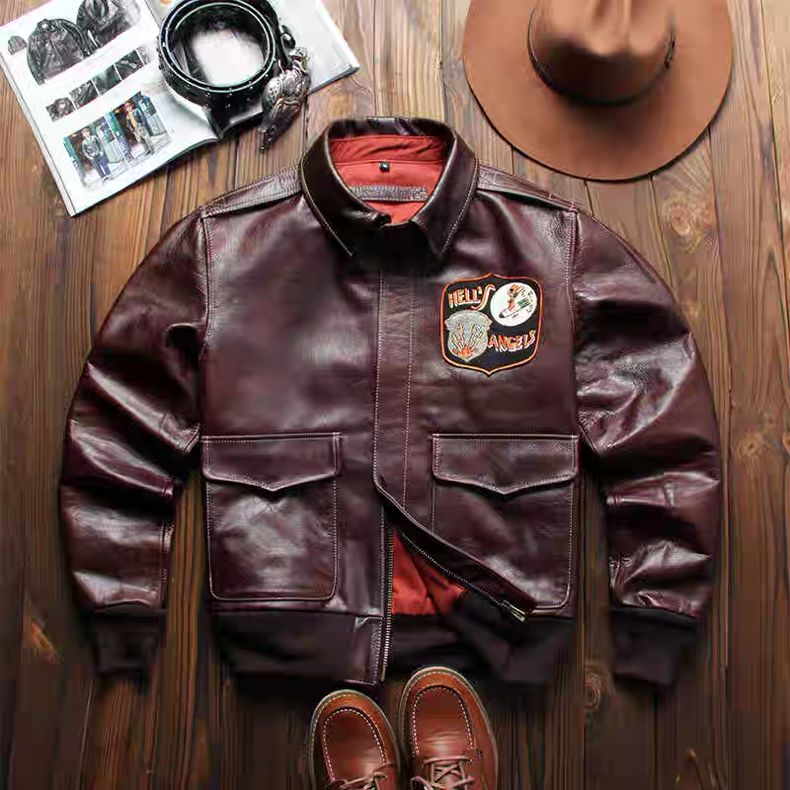 h 美式ヴィンテージ 本革 G1 フライトジャケット メンズ 頭層牛革 レザージャケット 厚手 アメカジ 米軍 ミリタリー ワークジャケット 高品質 秋冬