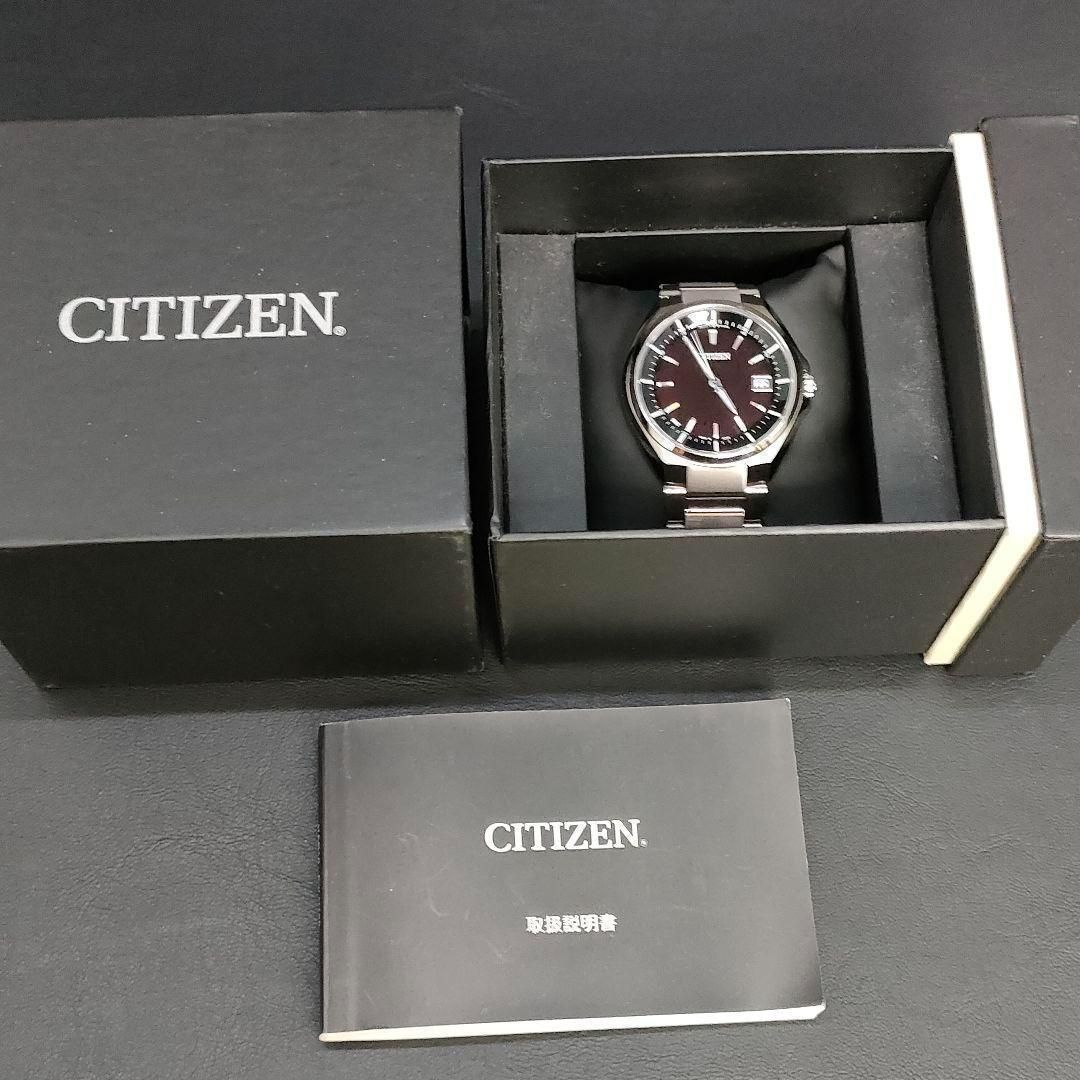 772 12 CITIZEN シチズン ATESSA アテッサ ブラック シルバー ラウンド ステンレス 腕時計 エコドライブ ecodrive ソーラー 充電式 メンズ men s 男性 watch H 128‐R 006860