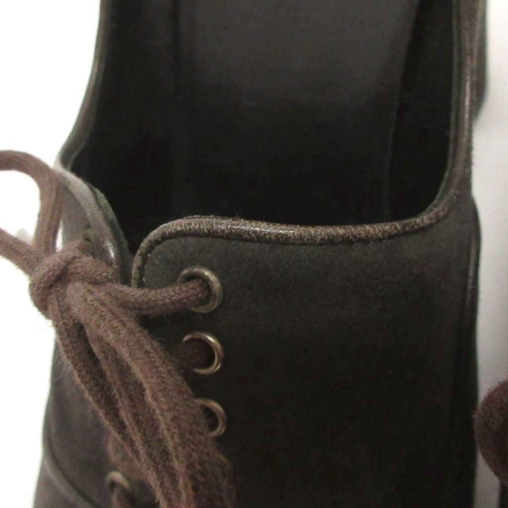  エルメス HERMES レースアップ ポインテッドトゥ パンプス スエード ダークグレー系 36 ハイヒール パンプス パンプス