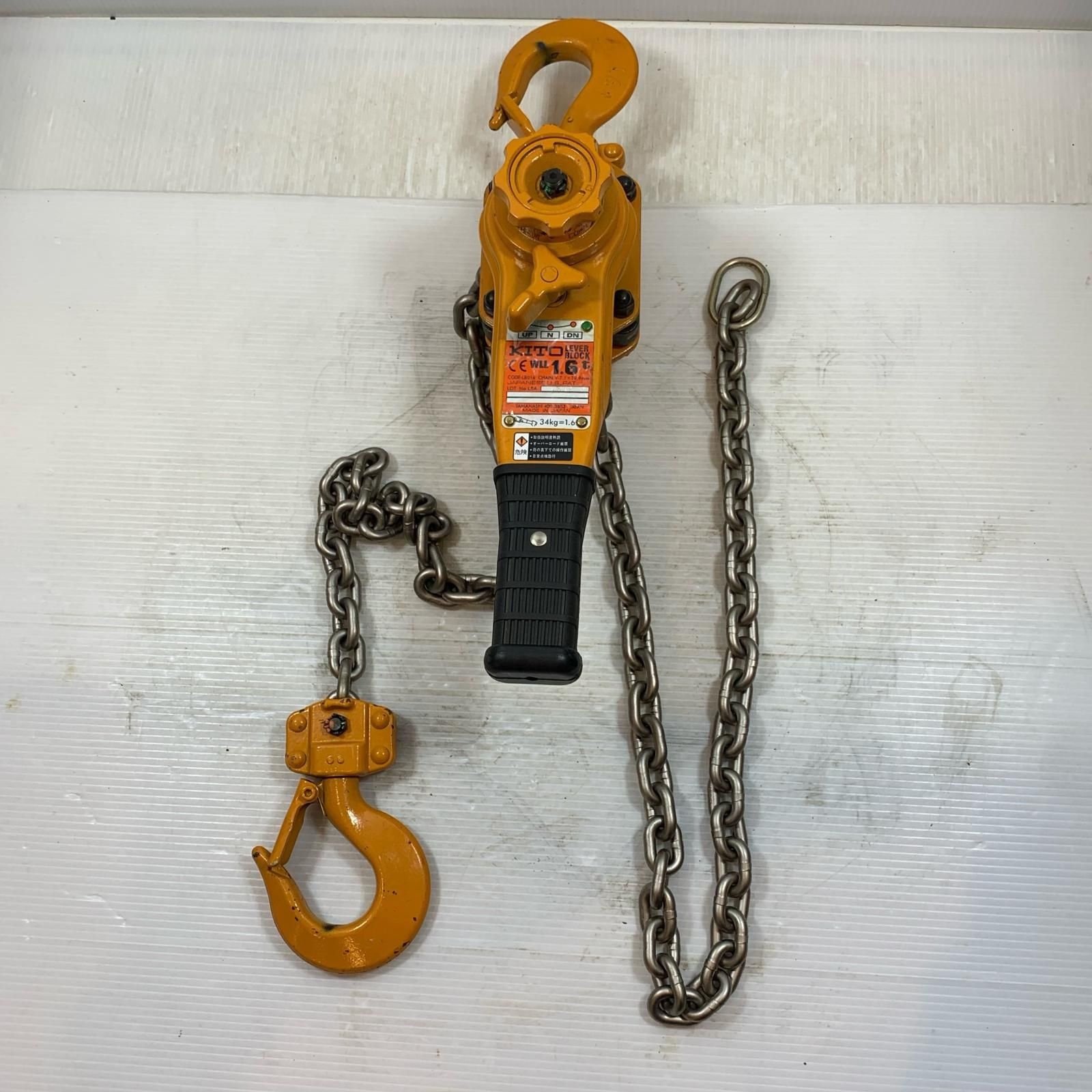 κκKITO キトー 工具関連用品 レバーブロック LB016 イエロー