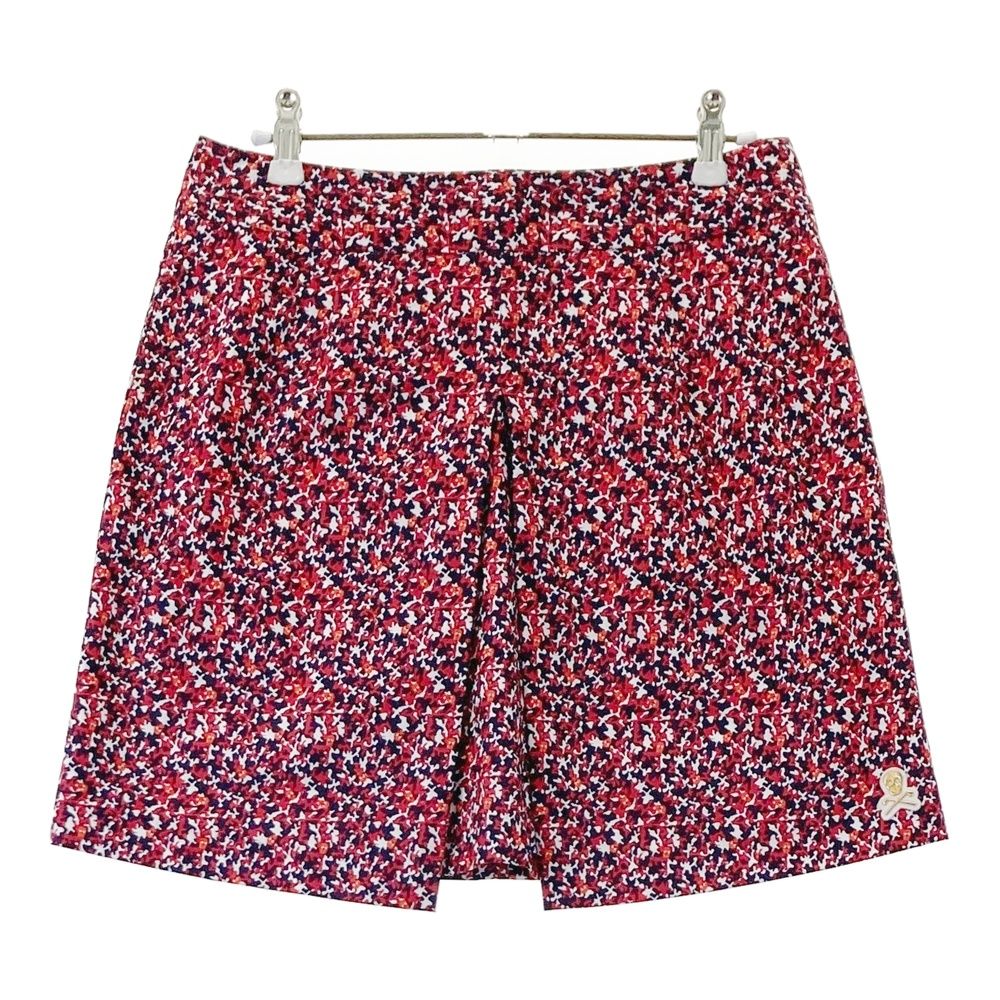 サイズ L MARK-LONA マークアンドロナ 裏地付 スカート 総柄 レッド系 240101508168 ゴルフウェア レディース ストスト