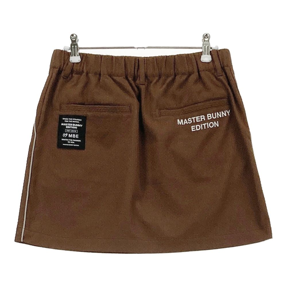 サイズ 0 MASTER BUNNY EDITION マスターバニーエディション モデル ロゴ刺繍 スカート ブラウン系 ゴルフウェア レディース ストスト