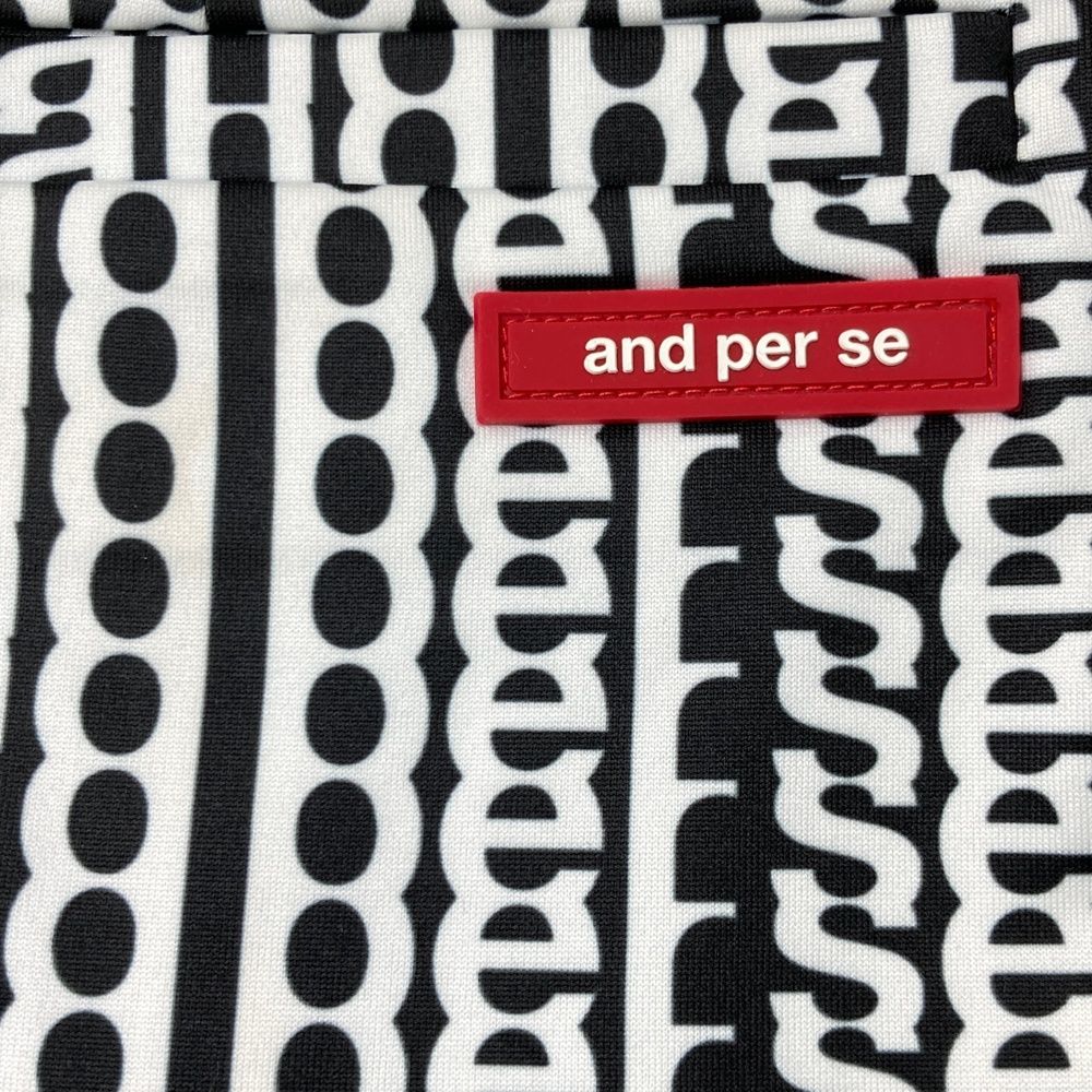  サイズ L AND PER SE アンパスィ スカート 総柄 ブラック系 ゴルフウェア レディース ストスト スカート レディースウェア