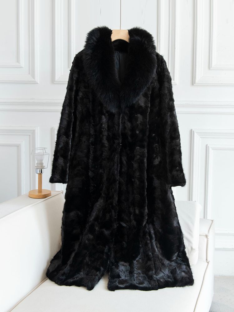 お洒落冬レディース毛皮コート 品コートミンクコートフォックスファーロングコート