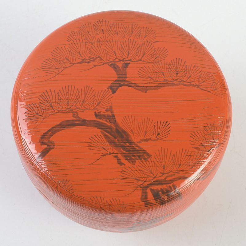 茶道具　輪島塗　塗師　岡本陽斎造　松図　朝陽棗　共箱　V　5083 茶道具 輪島塗 塗師 岡本陽斎造 松図 朝陽棗 共箱 V S289 - メルカリ