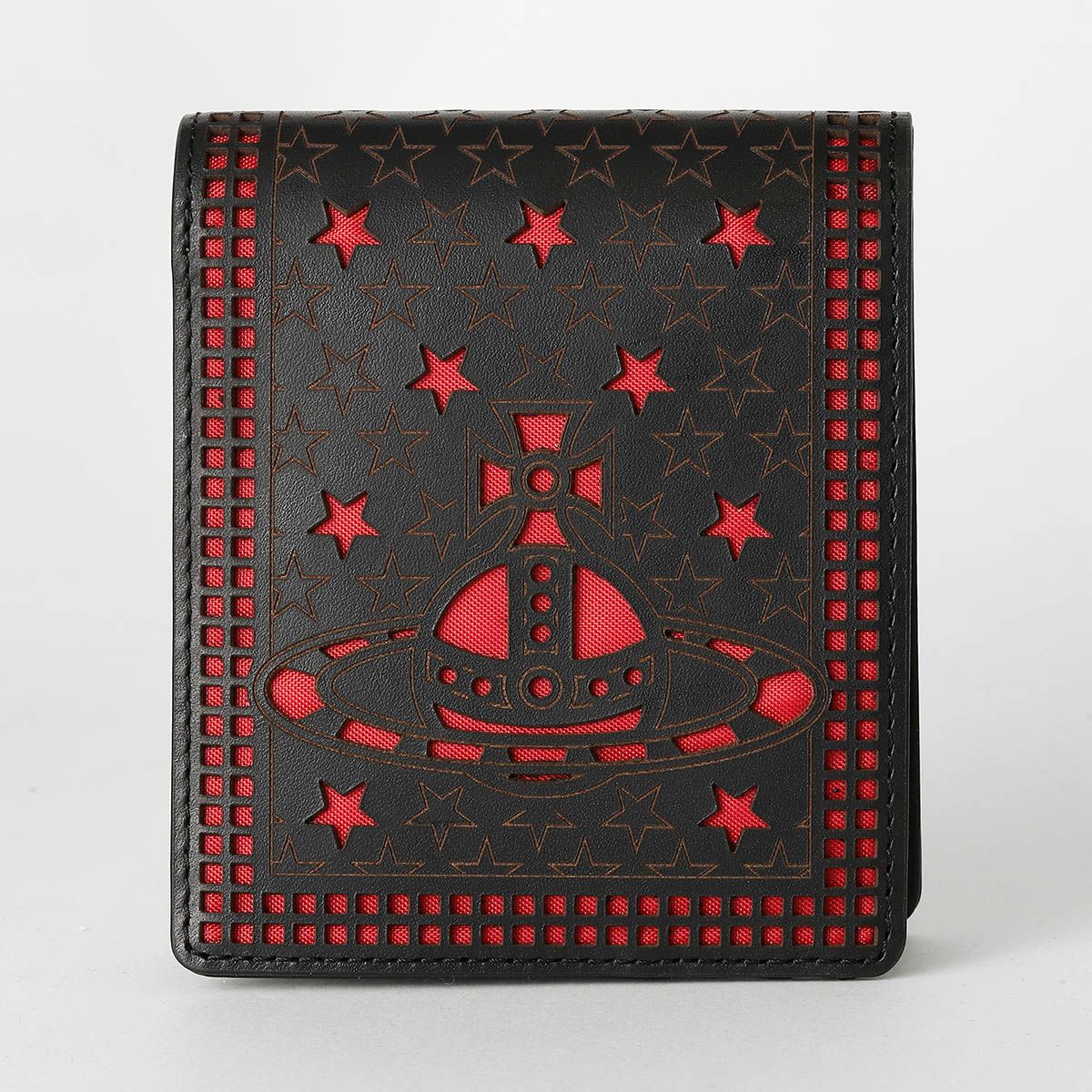 ヴィヴィアン ウエストウッド Vivienne Westwood 2つ折り財布 ブラック レッド