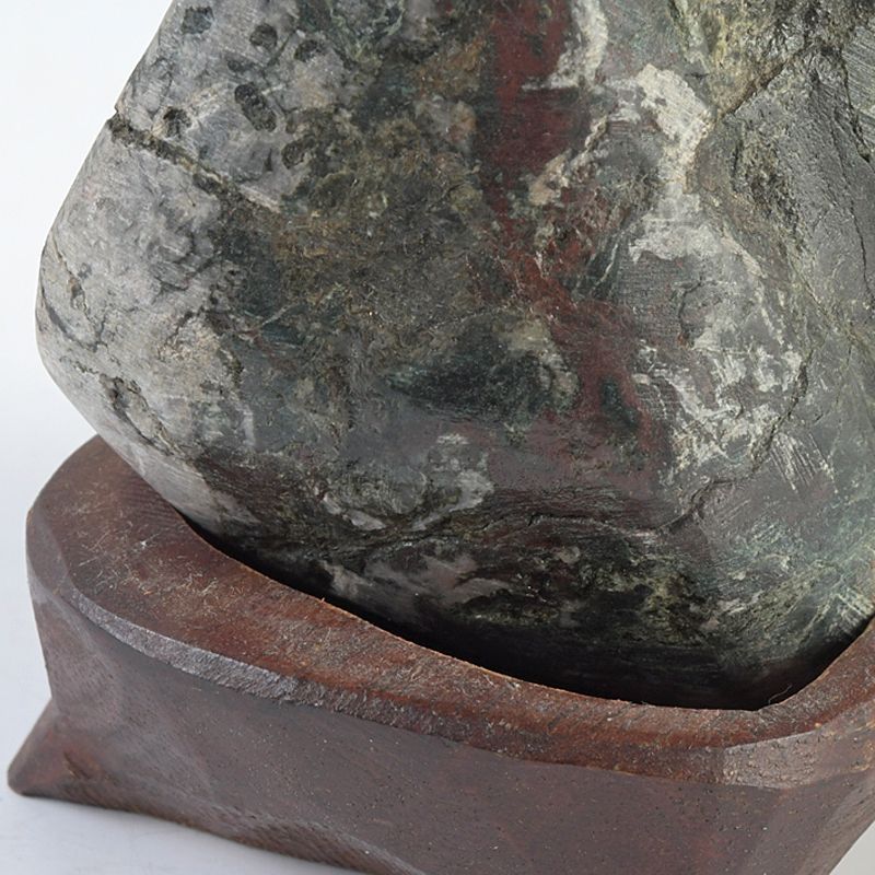 鑑賞石 天然石 菊花石 置物 唐木台付 N S290 - メルカリ