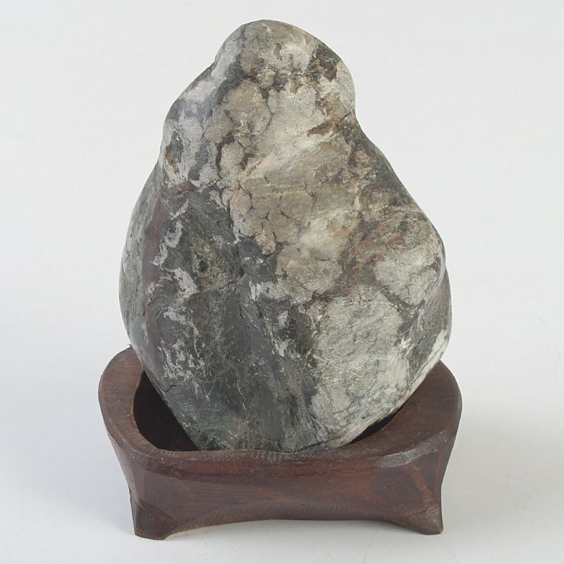 鑑賞石 天然石 菊花石 置物 唐木台付 N S290 - メルカリ