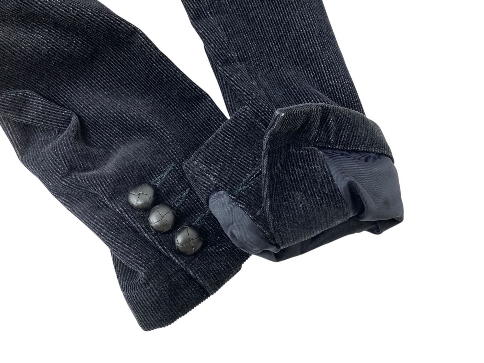 Hysterics ヒステリックス コーデュロイ ボアコート ランチコート ジャケット ダブルブレスト くるみボタン 1 ブラック 濃紺 メンズ 028 ODELLYA_COM