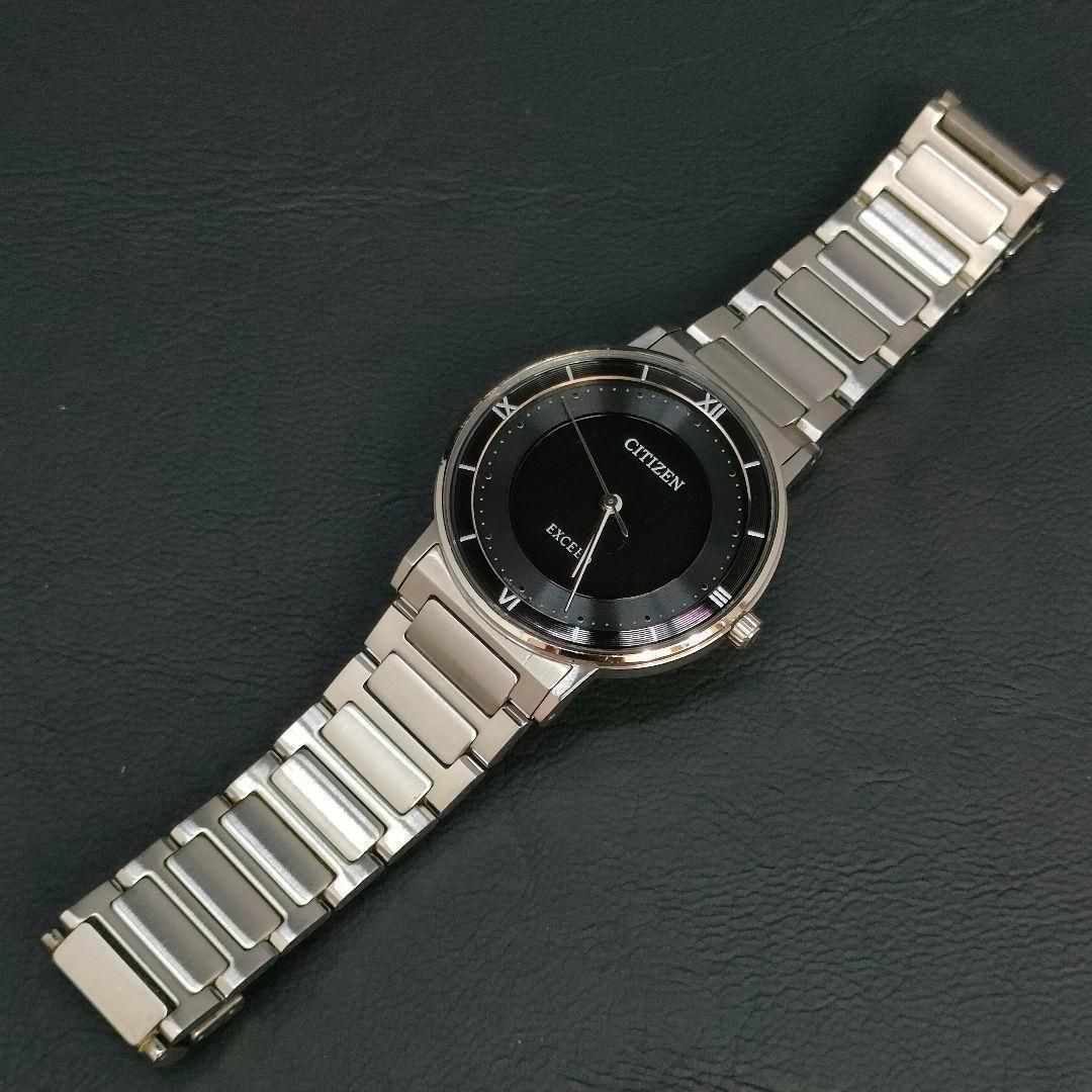 767-5 美品 CITIZEN シチズン EXCEED エクシード ブラック シルバー
