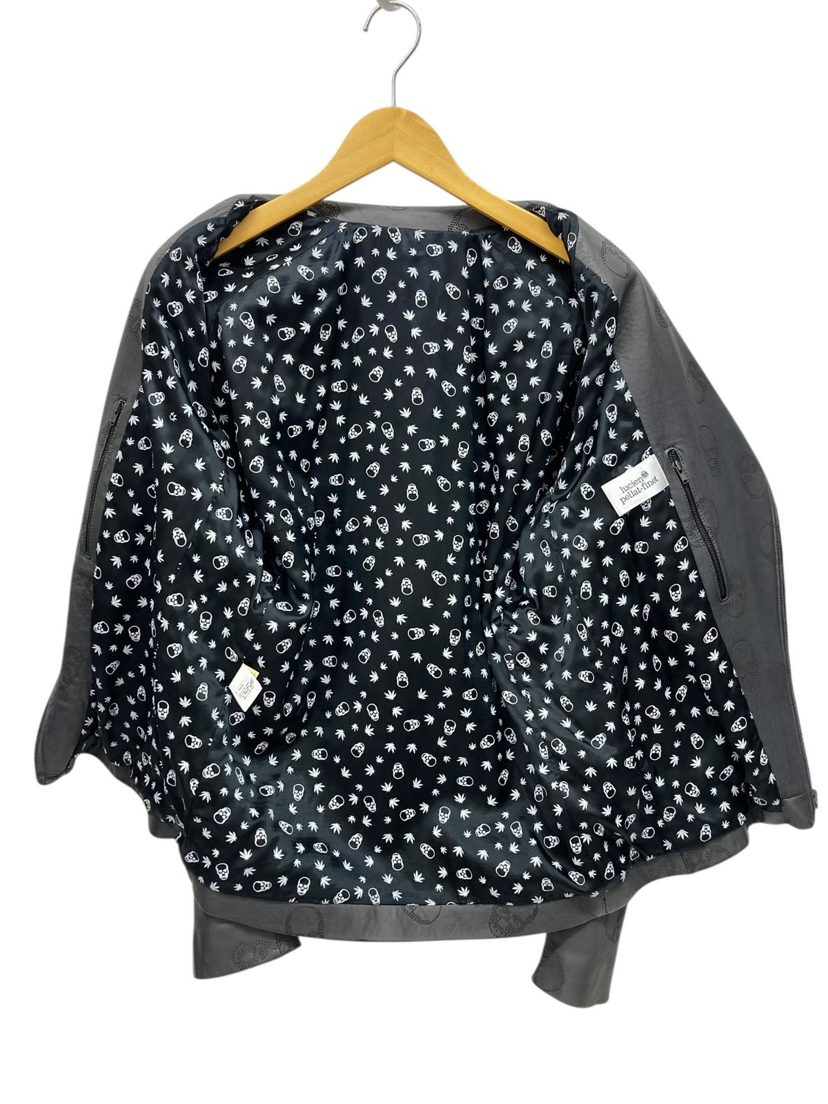 lucien pellat-finet (ルシアンペラフィネ) スカル総柄 ラムレザー