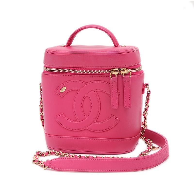 シャネル ココマーク バニティ チェーンショルダーバッグ ラムスキン