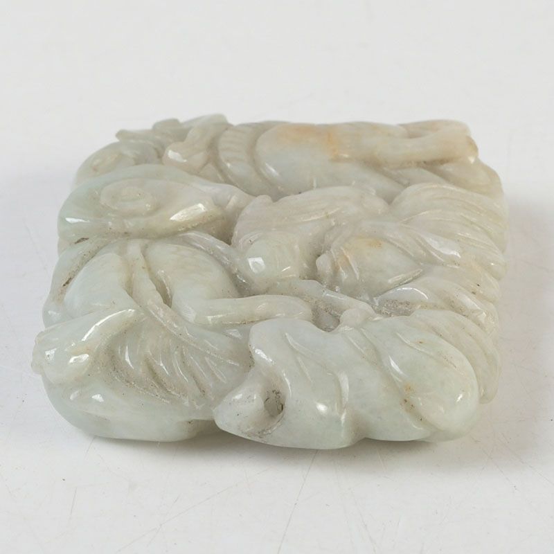 中国　玉石彫刻　神獣雕　玉器　玉牌　根付　C　R7136E 中国 玉石彫刻 霊芝彫 根付 玉器 玉珮 C S292
