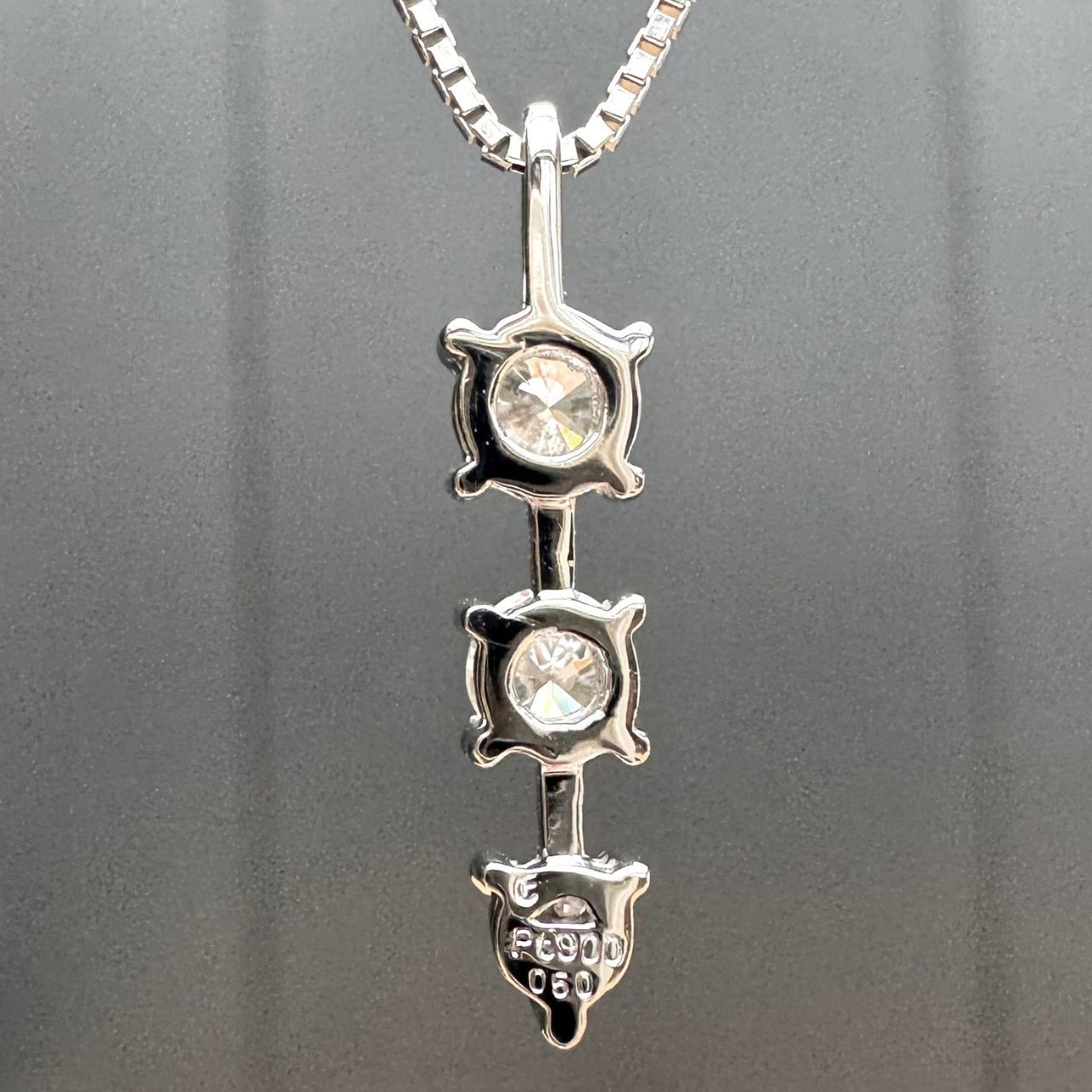 Pt900 Pt850 天然 ダイヤモンド 0.50ct ネックレス - メルカリ