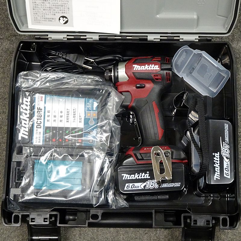 マキタ 穴あけ ネジ締め TD173DGXAR 18V 充電式インパクトドライバ 6.0Ah フルセット 色 オーセンティックレッド