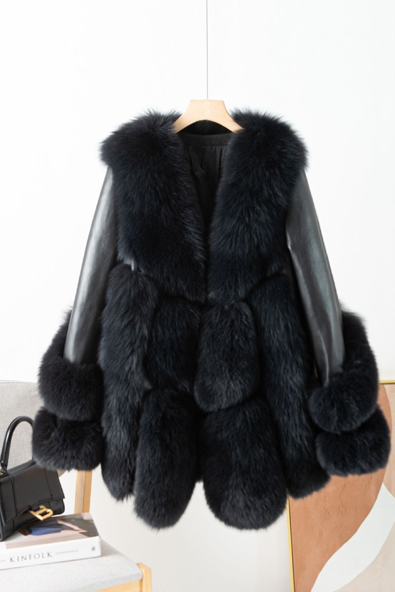 お洒落冬レディース 品本革コートフォックスファー90％ダウンジャケットグースダウンコート