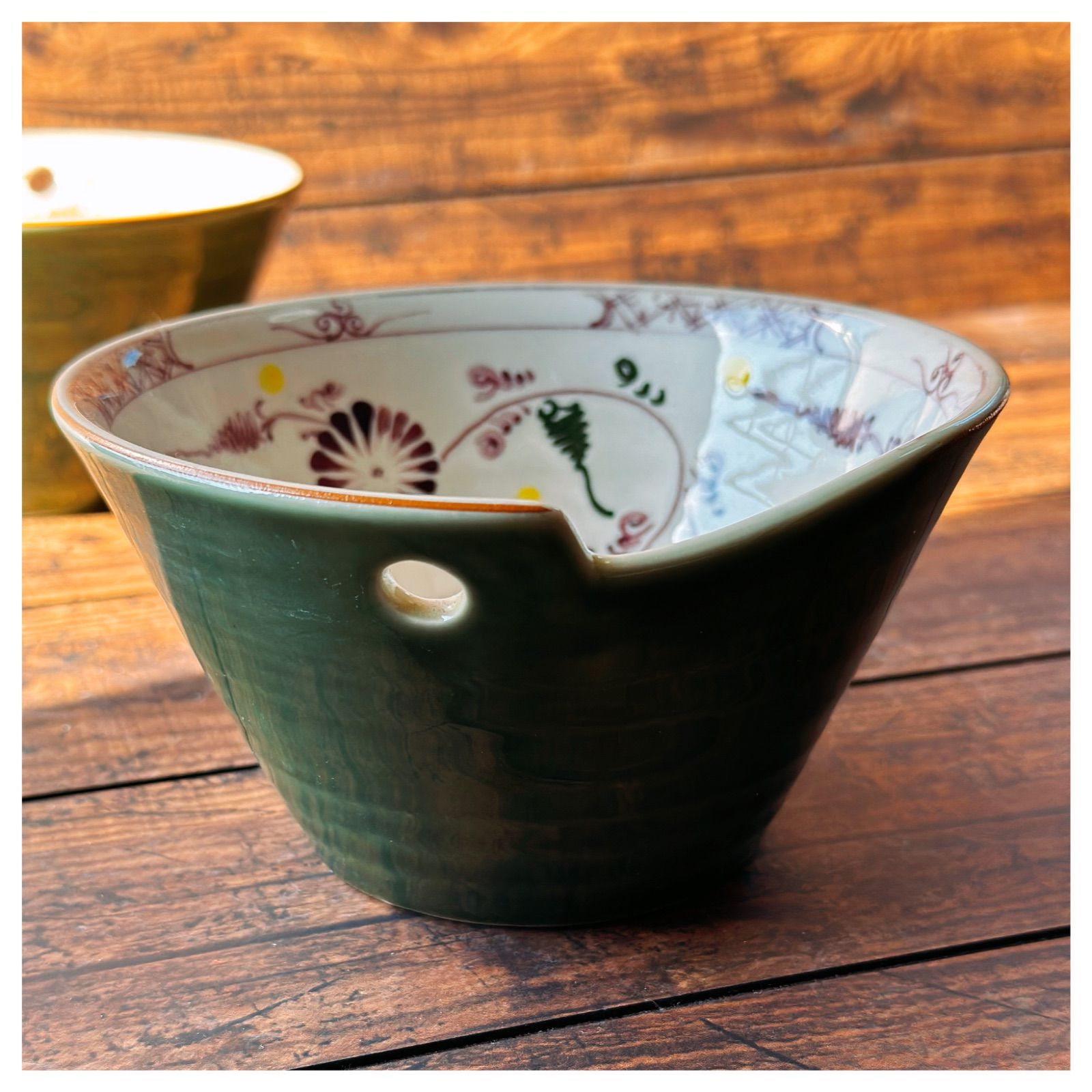 Bát Tràng ベトナム バッチャン焼き 新品 菊柄 丼 - メルカリ