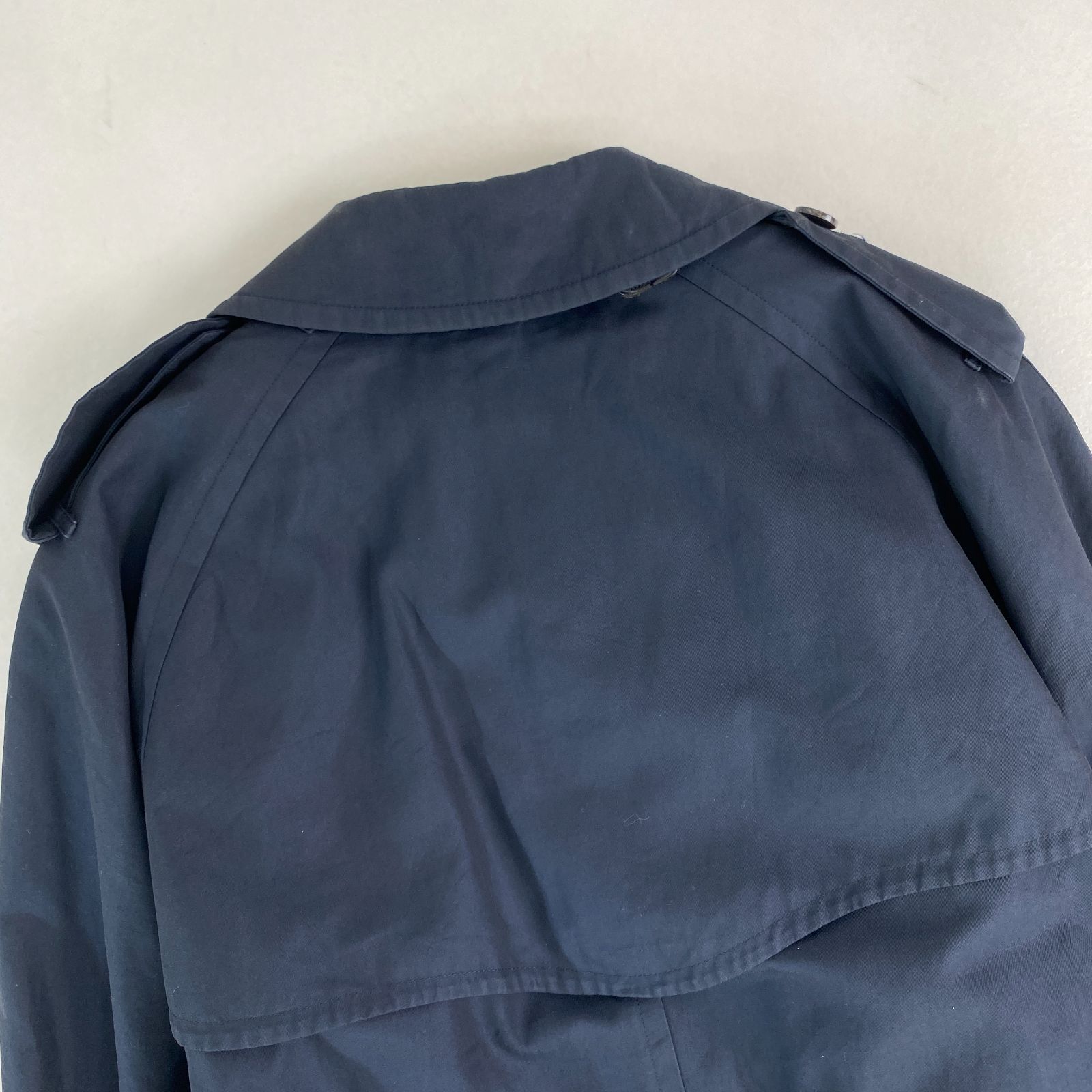 BURBERRY LONDON　トレンチコート　メガノバチェック　濃紺 BURBERRY LONDON トレンチコート バーバリーロンドン カシミヤ混