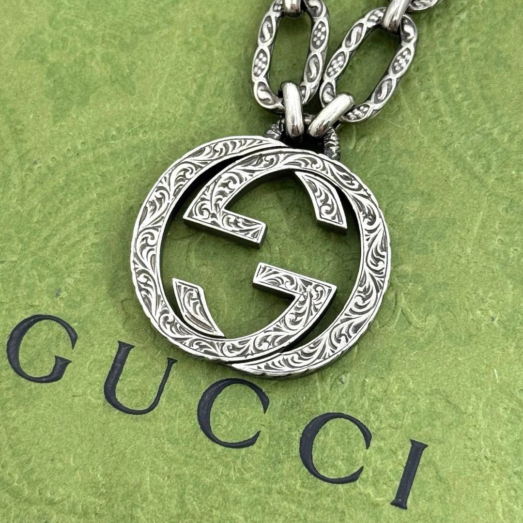 GUCCI インターロッキングG 太 ラージ 60cm ネックレス 0786
