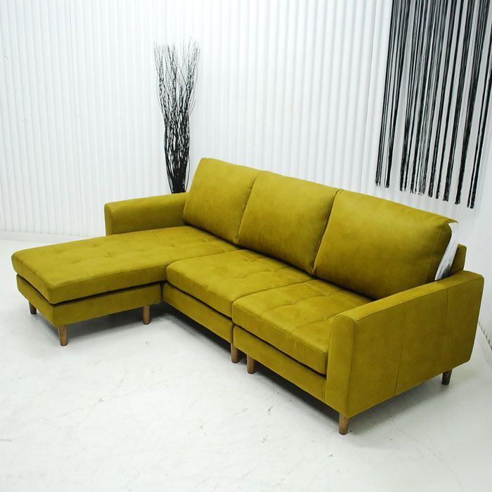 アウトレット 現品限り 一部 大 置き方自由自在 カウチソファーセット 左右対応 L型 セット オリーブガーデン 231012 マウルスカウチ