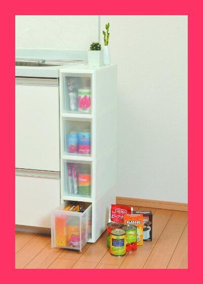 【スタッフおすすめ！】JEJ スリムストッカー リセ M4段 1個組 ホワイト 1020527