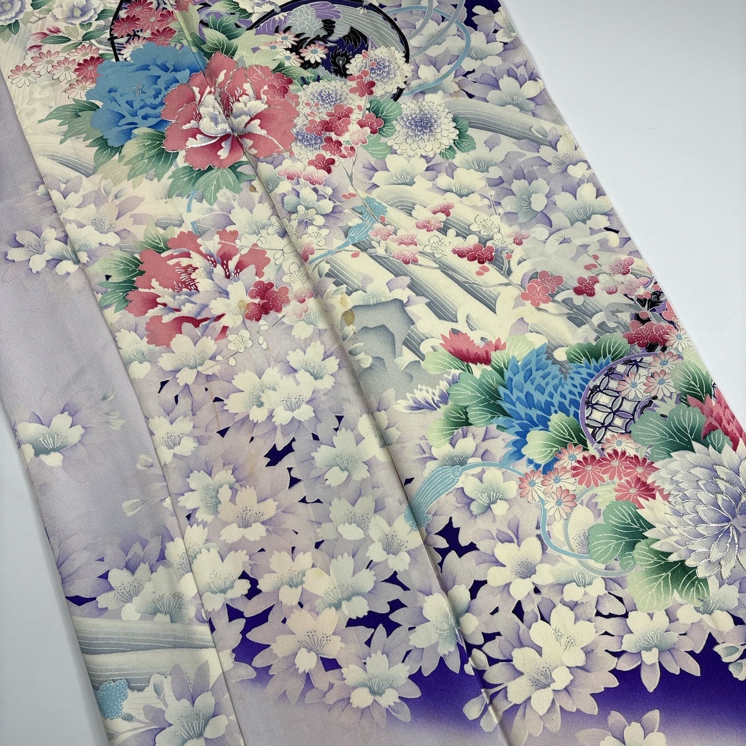  振袖 正絹 着物 同梱 リメイク用 着付け 11176 振袖 着物