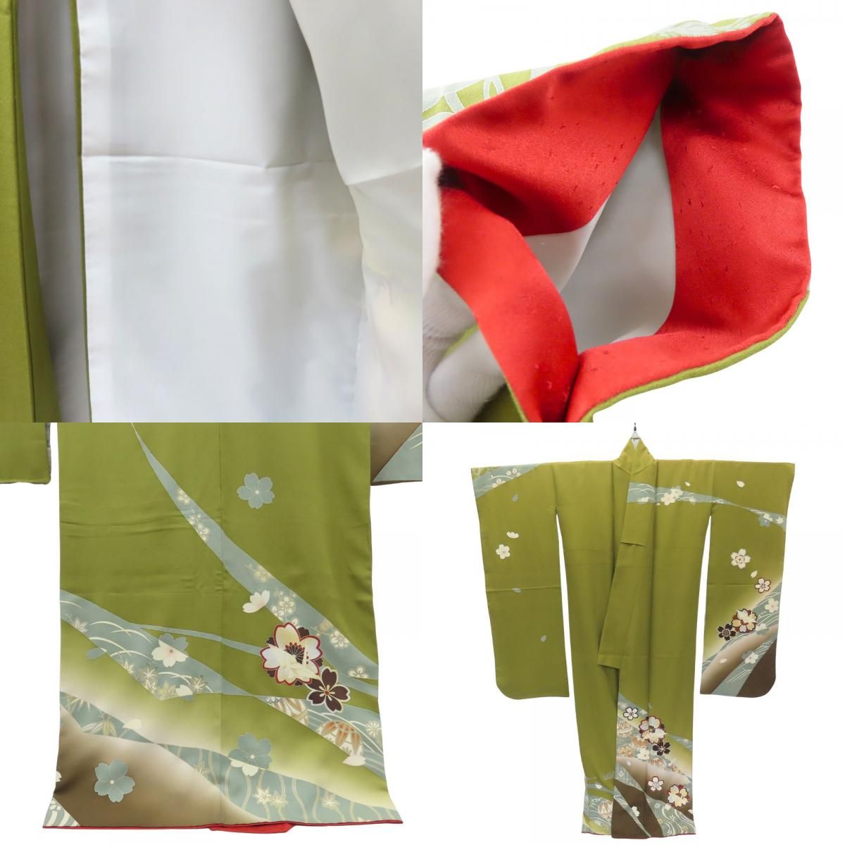  振袖 正絹 ダックグリーン 成人式 和装 呉服 和服 きもの レディース 女性 振袖 着物