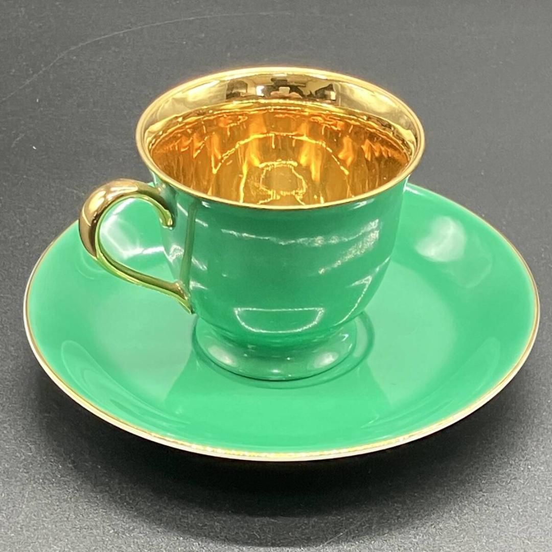 オールドノリタケ ゴールド ハーレクインキャビネットカップ&ソーサー