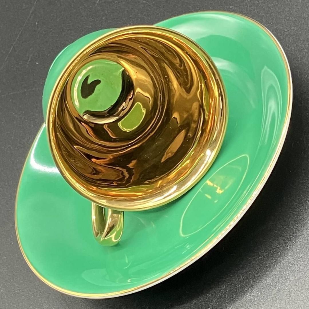 オールドノリタケ ゴールド キャビネッ カップ&ソーサー ハーレクイン