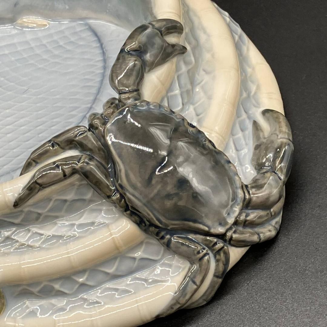 B G ビングオーグレンダール 魚篭の魚とカニ ロイヤルコペンハーゲン 蟹 デンマークの名門 ビングオーグレンダールによる Crab Fish デザインのディッシュ POP_25 A