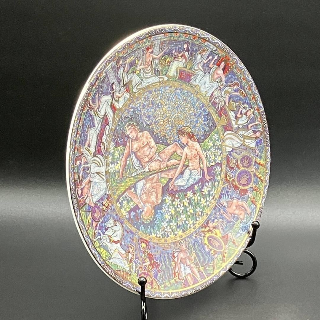 イギリスantique 円盤型　絵画　肉質画 イギリス antique調 円盤型 絵画 肉筆画 油彩画 北斎肉筆画、ニトリ6億