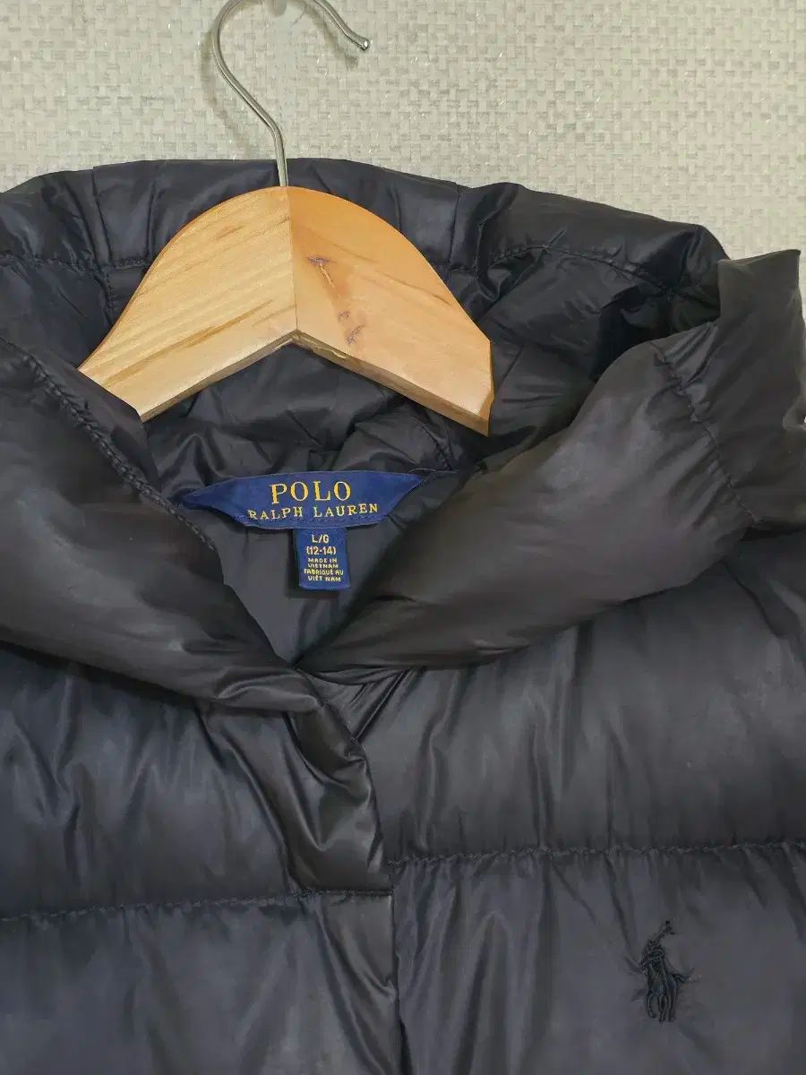 POLO RALPH LAUREN ポロラルフローレン フード ダウンジャケット ロング丈 ブラック 150 ユニセックス