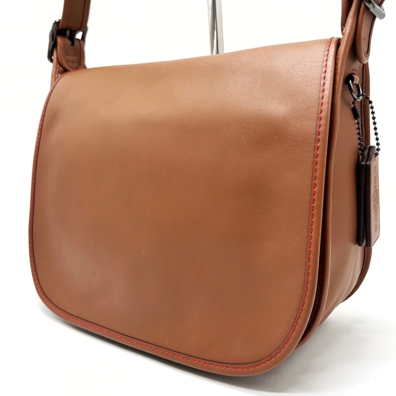 ✨良品✨ COACH Y2K flap all brown leather shoulder bag unisex 