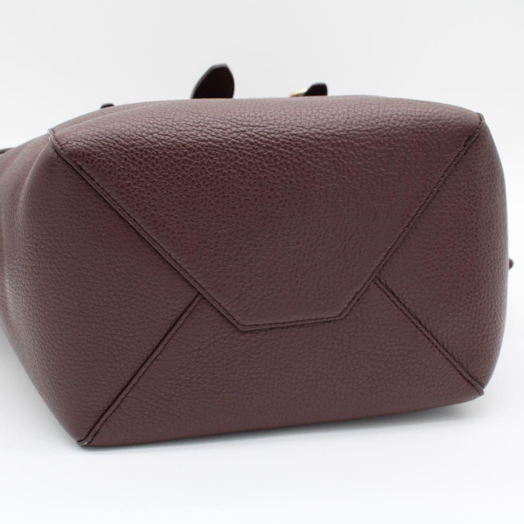  FURLA NET ハンドバッグ ターンロック レザー レッド系 ハンドバッグ バッグ