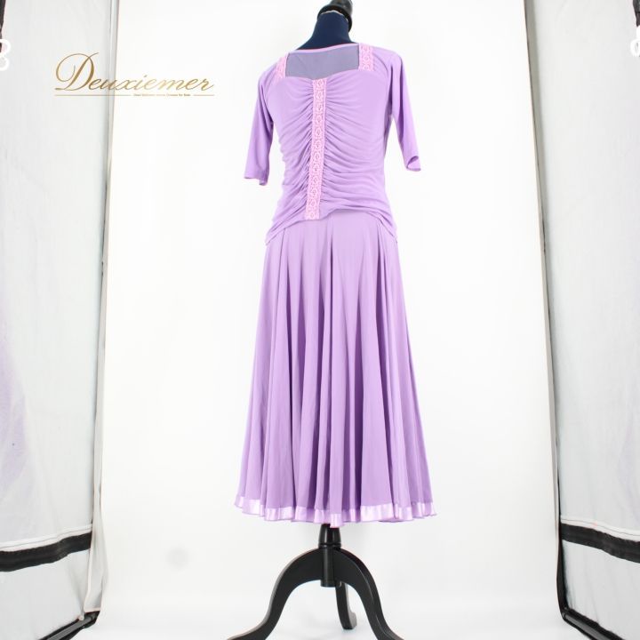 【美品 日本製 社交ダンス衣装】パープル Chacott 上下セット ツーピース 美品 日本製 社交ダンス衣装】パープル Chacott 上下セット ツーピース