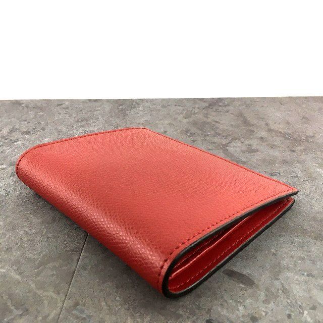 20 み FENDI 二つ折り財布 8 M 0387 エフイズフェンディ レッド 二つ折り財布 折り財布