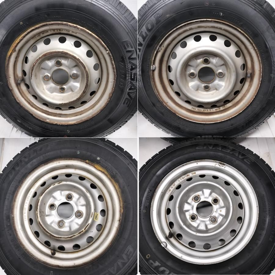 本州 四国は 訳アリ ノーマル X ホイール 4本 165 R 13 6 PR LT ダンロップ 2019年製 5 J 日産 ADバン 4 H 100