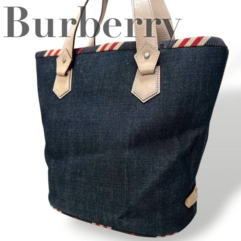 バーバリー ブルーレーベル BURBERRY BLUELABEL☆トートバッグ デニム