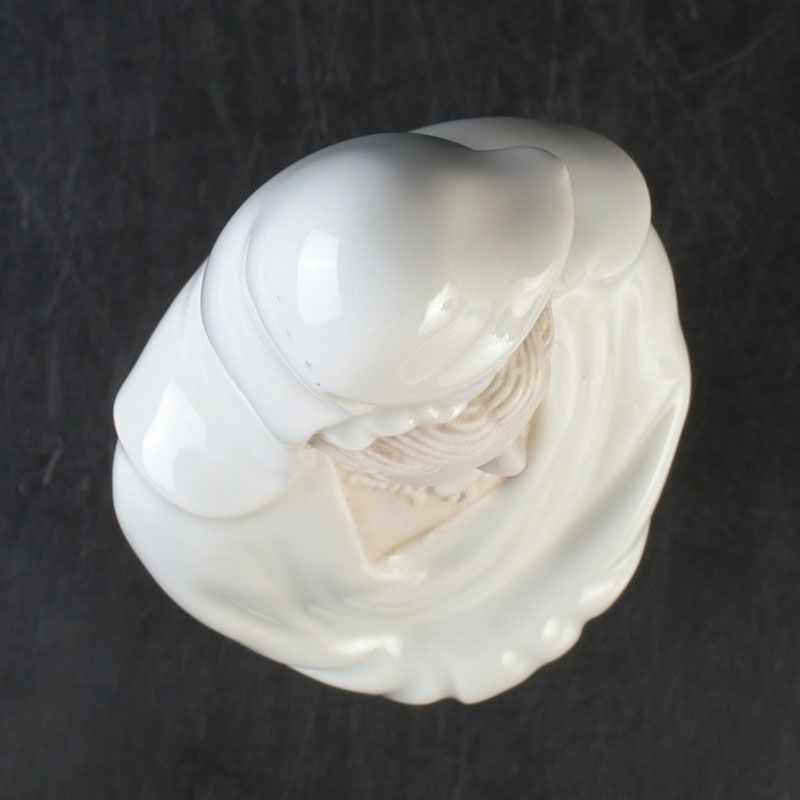 出石焼 山本秀壺造 白磁 観音像 共箱 N 5076 出石焼 山本秀壺造 白磁