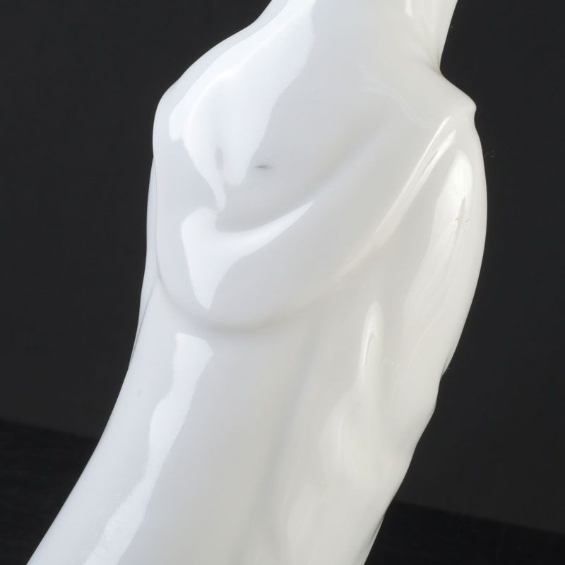 出石焼 山本秀壺造 白磁 観音像 共箱 N 5076 出石焼 山本秀壺造 白磁