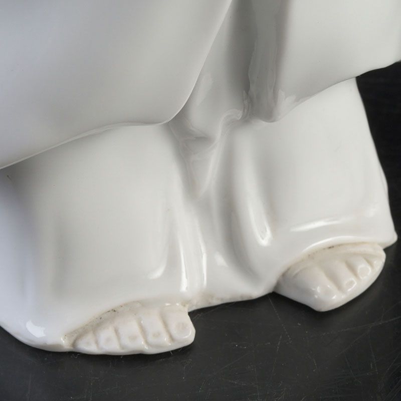 出石焼 山本秀壺造 白磁 観音像 共箱 N 5076 出石焼 山本秀壺造 白磁