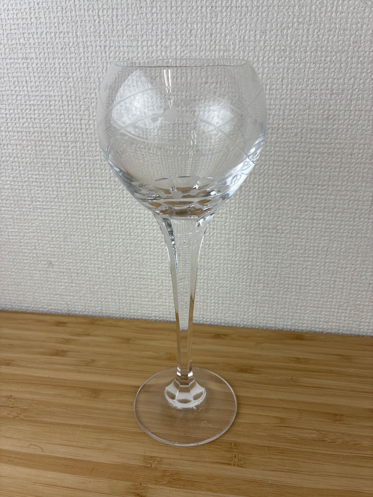 ロイヤルドルトン プレシャスパターン クリアクリスタルゴブレット エッチンググラス カップセット 3個