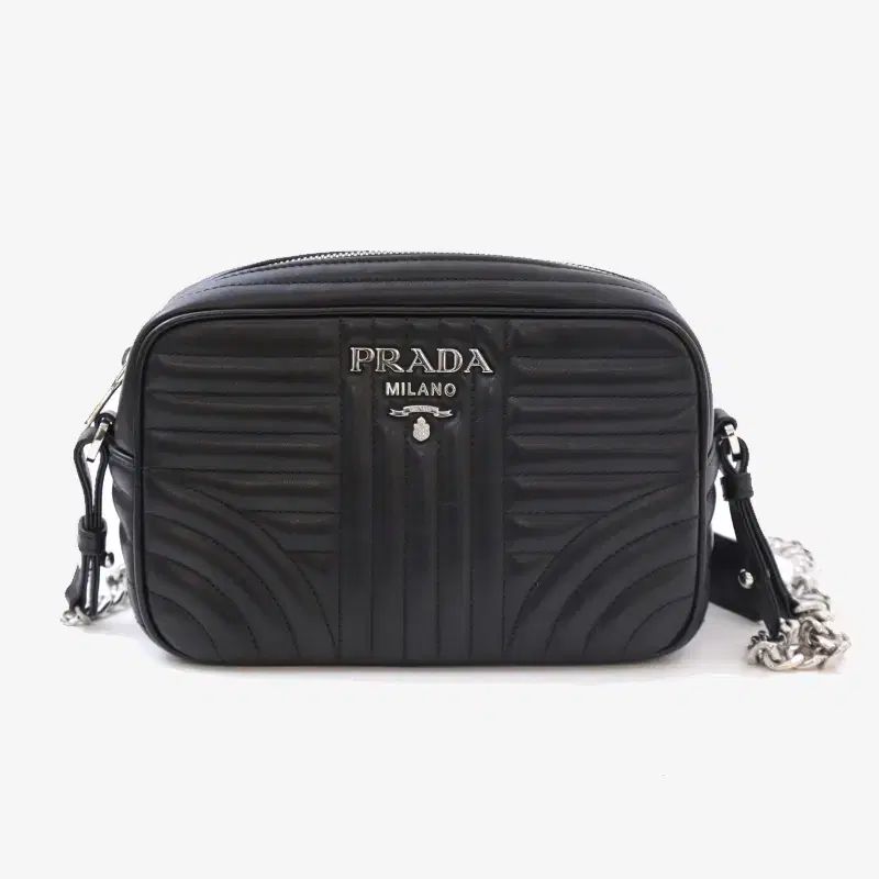PRADA プラダ 1BH083 ダイアグラム チェーン クロスバッグ ブラック