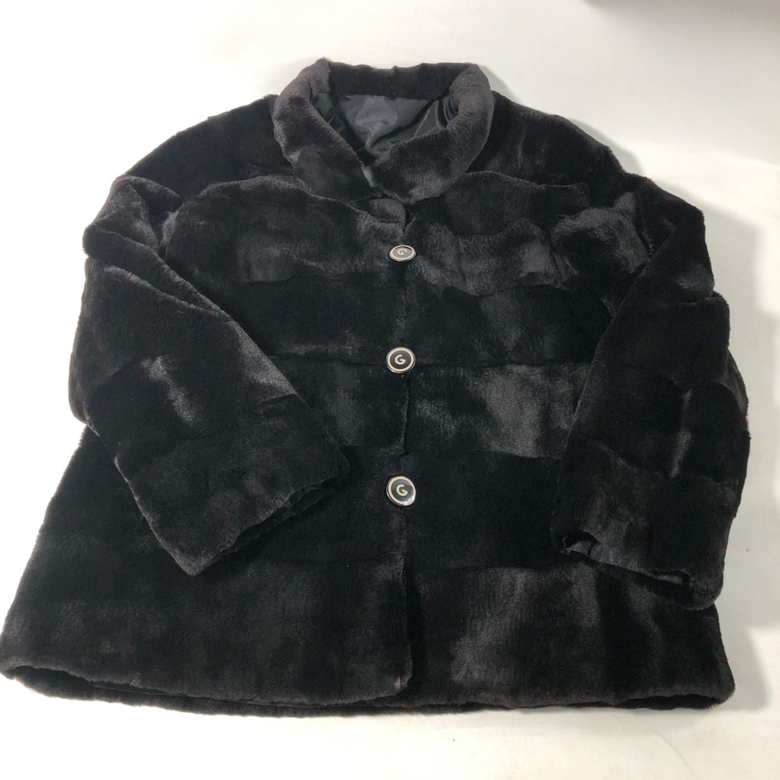 A1114-8-5 GRES グレ レディース ファージャケット ブラック