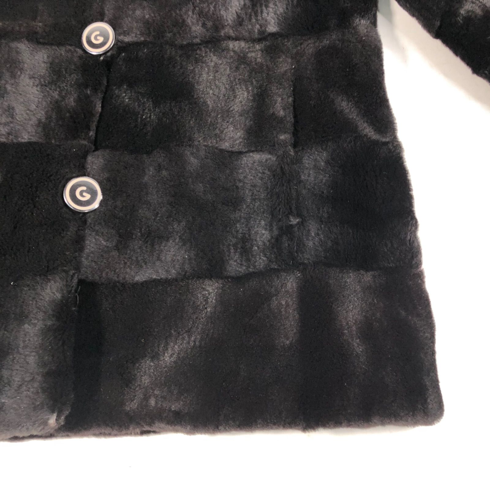 A1114-8-5 GRES グレ レディース ファージャケット ブラック