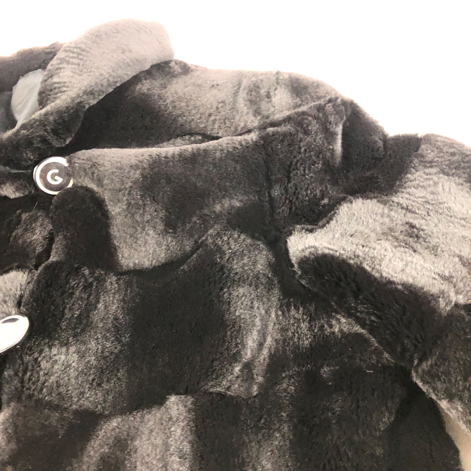 A1114-8-5 GRES グレ レディース ファージャケット ブラック